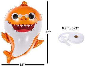 img 1 attached to 🦈 Baby Shark Balloons 25 Inch: 5 Pcs Sharks Family Balloons for Birthday Decorations – Premium Baby Cute Shark Theme for 1st Baby Shower Party Supplies – Helium Balloon Decor for First Boy and Girl Party Set