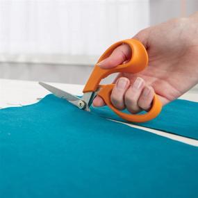 img 1 attached to ✂️ Fiskars 199500-1001 RazorEdge Fabric Shears and Seam Ripper for Tabletop Cutting - 8 Inch