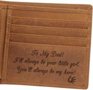 👨 personalized engraved leather men wallet - unique father's day gift logo