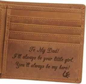 img 4 attached to 👨 Personalized Engraved Leather Men Wallet - Unique Father's Day Gift