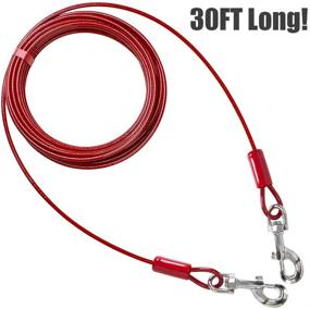 img 2 attached to BV Pet Tie Out Cable: Ultimate Freedom 🐶 for Dogs up to 90/125/250 Pounds, 25/30 Feet Long