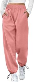 img 4 attached to Womens Bottom Sweatpants Joggers Pockets Sports & Fitness for Running