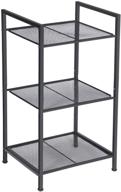 versatile songmics 3-tier storage rack: customizable bathroom shelf, extendable plant 🏷️ stand, adjustable shelf for bathroom, living room, balcony, kitchen – black ubsc33bk logo