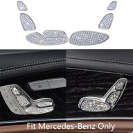 enhanced seat adjust control caps with crystal rhinestones for mercedes-benz by topdall logo