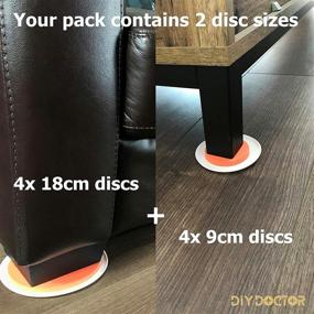 img 1 attached to 🛋️ The Super Furniture Sliders (Genuine Original Orange Discs by DIY Doctor): Easiest Way to Move Heavy Furniture! 8 Piece Value Pack.