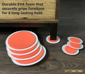 img 3 attached to 🛋️ The Super Furniture Sliders (Genuine Original Orange Discs by DIY Doctor): Easiest Way to Move Heavy Furniture! 8 Piece Value Pack.