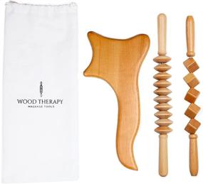 img 4 attached to 🌳 Комплект инструментов для массажа из дерева LAMORE Wood Therapy - Улучшите складку тела и лимфодренаж с 3 массажерами из дерева для мадеротерапии.