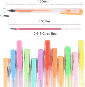 img 2 attached to 🖍️ Colorful Tavolozza 240 Pack Gel Pens Set: 120 Unique Pens + 120 Refills, More Ink, Neon Glitter - Ideal for Adult Coloring Books & Drawing