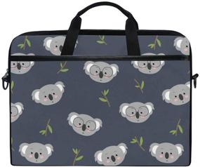 img 4 attached to 🐨 ALAZA 15-inch Laptop Case: Cute Forest Koala Bear Pattern Shoulder Bag, Crossbody Briefcase for Women, Men, Girls, Boys - Back to School Gift, with Shoulder Strap Handle