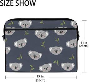 img 3 attached to 🐨 ALAZA 15-inch Laptop Case: Cute Forest Koala Bear Pattern Shoulder Bag, Crossbody Briefcase for Women, Men, Girls, Boys - Back to School Gift, with Shoulder Strap Handle