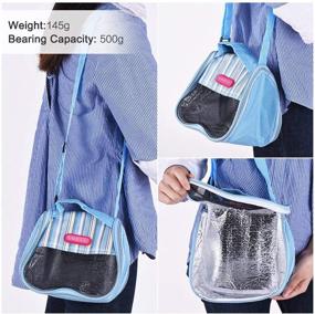 img 3 attached to 🐾 Durable Breathable Portable Small Animals Carrier Bag with Strap - Ideal for Guinea Pigs, Hamsters, and Hedgehogs