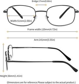 img 2 attached to 👓 Unisex Reading Glasses with Sleek Metal Frame, Spring Hinges