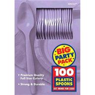 🍽️ lavender plastic spoons - big pack of 100 ct. - ideal party supply for events logo