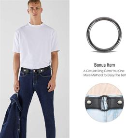 img 2 attached to Buckle Stretch Buckless Invisible Elastic Men's Accessories for Belts