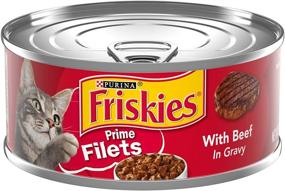 img 4 attached to 🐱 Prime Filets With Beef in Gravy - Purina Friskies Gravy Wet Cat Food, 5.5 oz. Cans (Pack of 24)