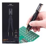 🧪 portable multimeter testers dt71 mini digital tweezers | lcr/esr meter for smd measurement | resistor, capacitor, inductance, voltage, frequency, and diode | interchangeable tweezer tips included логотип