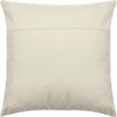 beige velvet backing inches pillow logo