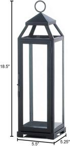 img 2 attached to Black Koehler Large Lean &amp; 🕯️ Sleek Candle Lantern: Enhance your Space with Style