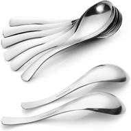 🥄 8-pack stainless steel soup spoons by hiware - heavy-weight table spoons for soup logo