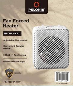 img 3 attached to 🔥 Pelonis Mini Personal Fan Forced Heater with Adjustable Thermostat and 3 Heat Settings