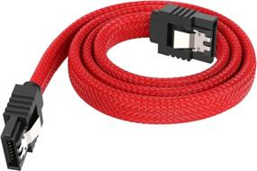 img 2 attached to QIVYNSRY 3PACK SATA Cable III - High-Speed 6Gbps Data Transfer for SATA HDD, SSD, CD Driver - Locking Latch, 50cm Length - Red (3 Pack)