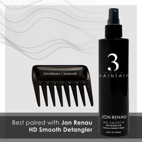 img 1 attached to Jon Renau Wide Tooth Comb - The Ultimate Detangling Companion for Synthetic, HD Fiber & Human Hair (3-Pack)