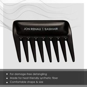 img 3 attached to Jon Renau Wide Tooth Comb - The Ultimate Detangling Companion for Synthetic, HD Fiber & Human Hair (3-Pack)