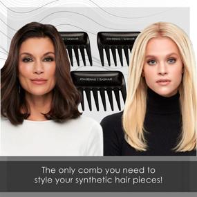 img 2 attached to Jon Renau Wide Tooth Comb - The Ultimate Detangling Companion for Synthetic, HD Fiber & Human Hair (3-Pack)