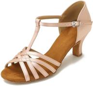 cleecli women's t strap ballroom sandals - stylish & comfortable women's shoes logo