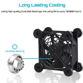 img 3 attached to 💻 upHere U803 80mm Silent USB Fan - Ideal for Computers, PS4, TV Boxes, and AV Cabinets