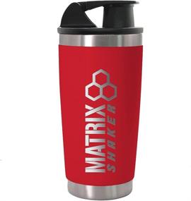 img 4 attached to 🍶 Matrix Shaker: Insulated Protein Mixer - 20oz Stainless Steel Blender Cup Bottle (Red)