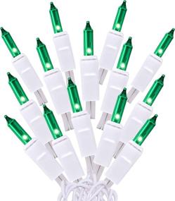 img 4 attached to 🍀 Holiday Essence 100-Count Green St. Patrick's Day Light Set: Professional Grade Christmas String Lights with White Wire