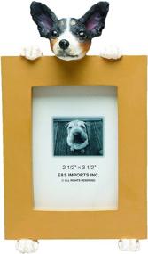 img 1 attached to Hand Painted Rat Terrier Picture Frame for Your Beloved 2.5 by 3.5 Inch Photo - Unique Gift for Rat Terrier Owners