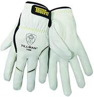 tillman 11-inch pearl and black goatskin gloves with kevlar stitching logo
