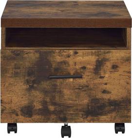 img 3 attached to 🗄️ ACME Furniture Acme Bob File Cabinet: Sleek Weathered Oak Design in One Size