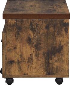 img 2 attached to 🗄️ ACME Furniture Acme Bob File Cabinet: Sleek Weathered Oak Design in One Size