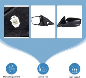 img 1 attached to ECCPP Towing Mirror Replacement for 2008-2012 Honda Accord Sedan - Power-Adjusting & Manul-Folding Left Driver Side Mirror