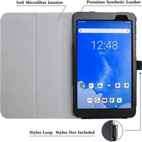 img 1 attached to 📱 Protective PU Leather Folio Case with 2-Folding Stand for Winnovo T8 8 Inch Android 9.0 Tablet - Bige"