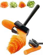 black carrot curler and peeler: premium spiral slicer for root vegetables and fruits - effortlessly sharpens and garnishes logo