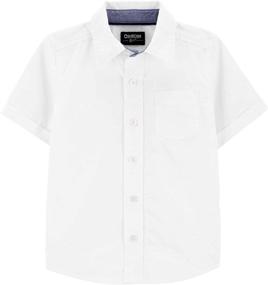 img 2 attached to Kosh Boys Button Front Shirt White Boys' Clothing and Tops, Tees & Shirts