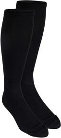 img 1 attached to 🧦 Truform Compression Socks for Men, 20-30 mmHg, Knee High Length, Black, Large Size