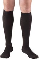 🧦 truform compression socks for men, 20-30 mmhg, knee high length, black, large size logo