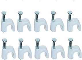 img 1 attached to Secure Your Cables: 10 Bags of 100 Single RG6 Cable Mounting Clips in White - CNE12790