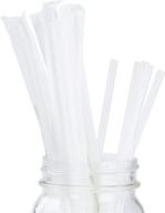 astm d6400 certified compostable plastic straws - 200 bulk pack. clear, plant-based straws to reduce your carbon footprint. individually wrapped, usa-grown & petroleum-free! logo