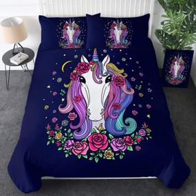 img 4 attached to Sleepwish Unicorn Bedding Colorful Comforter