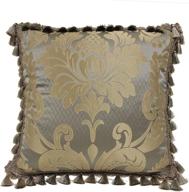 luxurious austin horn classics duchess euro pillow in aqua gold: the perfect main pattern accent for your home logo