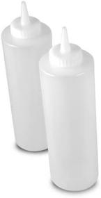 img 3 attached to 💦 Durable Squeeze Condiment Bottle with Open Tip for Polyethylene Dispensing