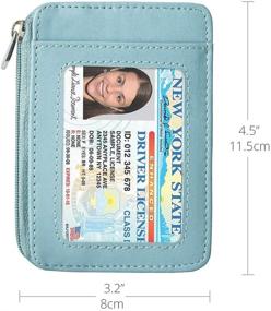 img 3 attached to RFID Blocking Sleeves Minimalist Front Pocket Leather Wallet For Women