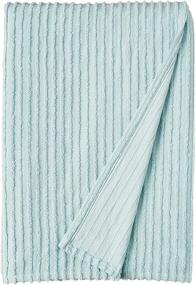 img 1 attached to Stylish Full Blue Chenille Bedspread by Beatrice Home Fashions – Channel Quilt Design
