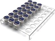 ☕ convenient flat countertop coffee pod holder for 35 k-cups | clear acrylic organizer tray | versatile storage in countertops or drawers | made in the usa logo